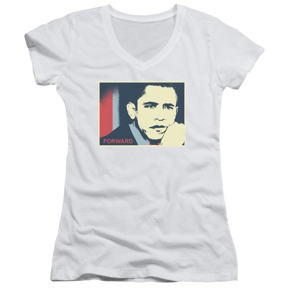 Juniors Sheer Cap Sleeve V-Neck