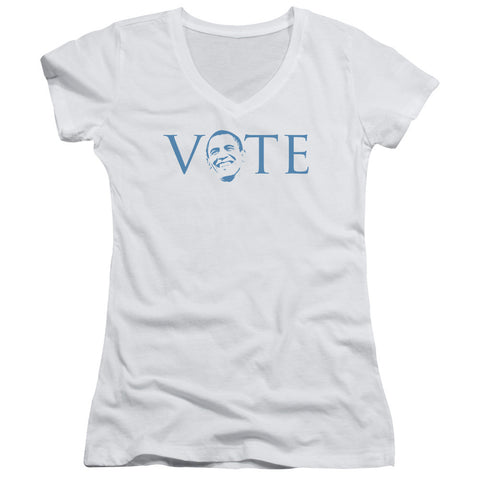 Juniors Sheer Cap Sleeve V-Neck