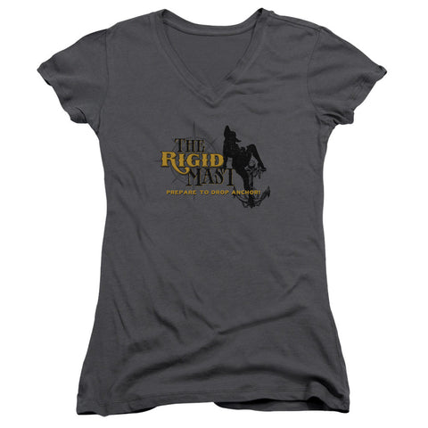 Juniors Sheer Cap Sleeve V-Neck