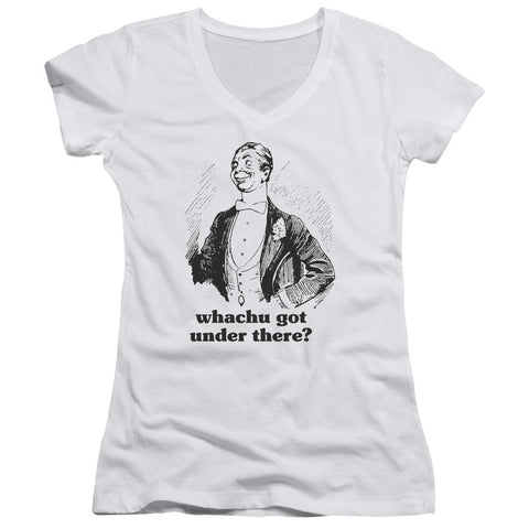 Juniors Sheer Cap Sleeve V-Neck