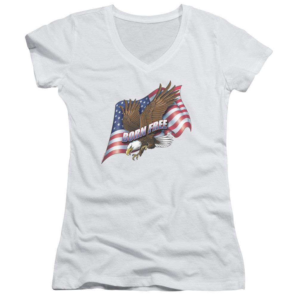 Juniors Sheer Cap Sleeve V-Neck