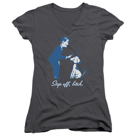 Juniors Sheer Cap Sleeve V-Neck