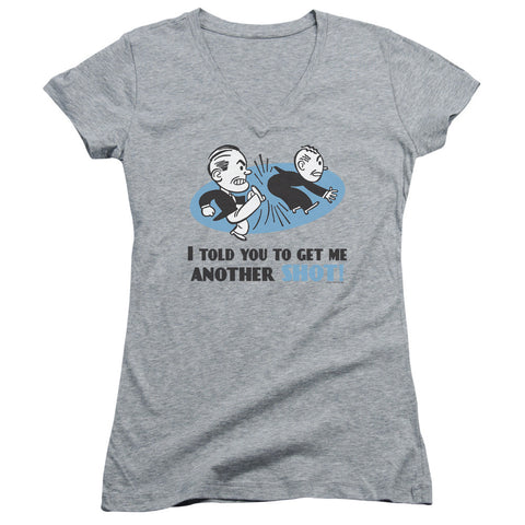 Juniors Sheer Cap Sleeve V-Neck