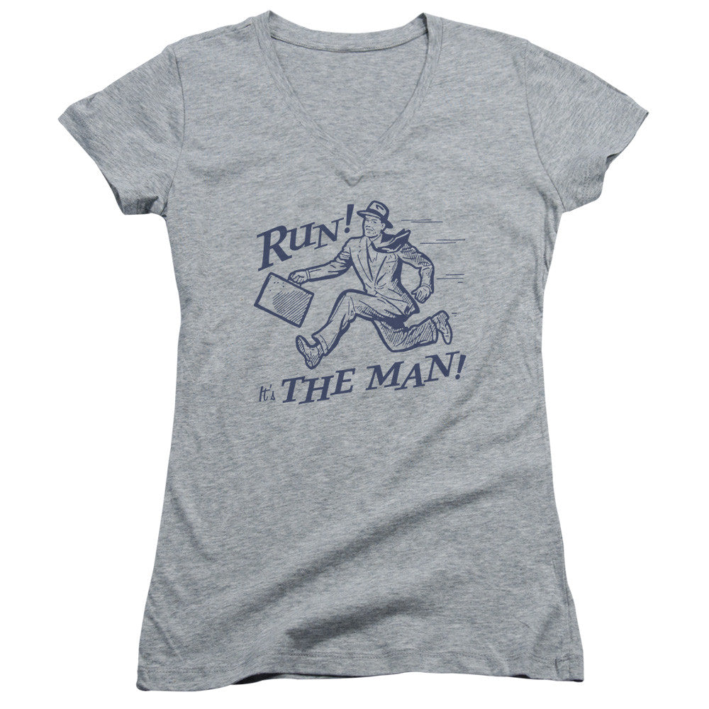 Juniors Sheer Cap Sleeve V-Neck