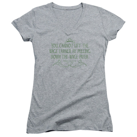 Juniors Sheer Cap Sleeve V-Neck