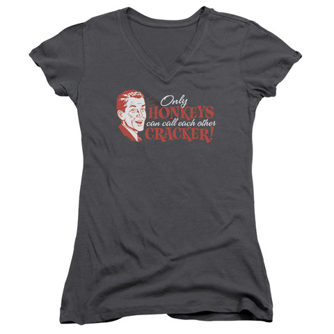 Juniors Sheer Cap Sleeve V-Neck