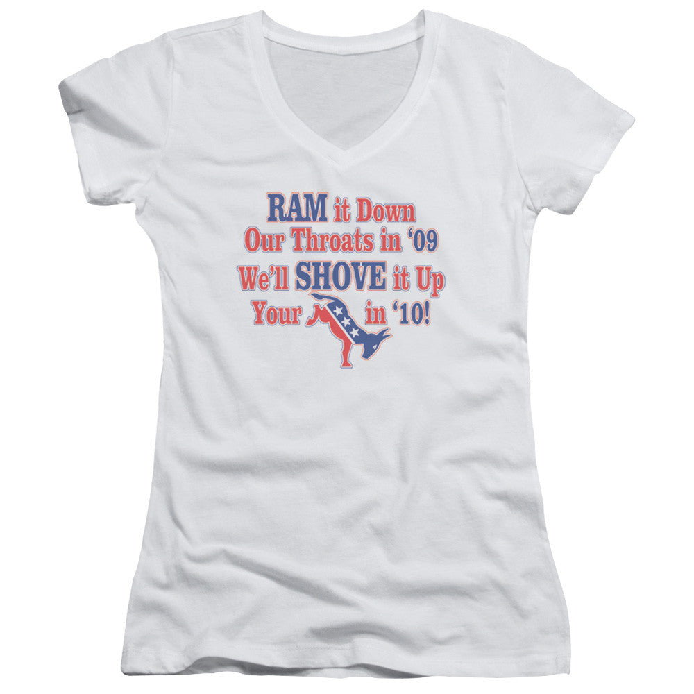 Juniors Sheer Cap Sleeve V-Neck