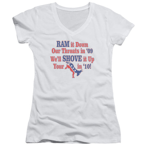 Juniors Sheer Cap Sleeve V-Neck