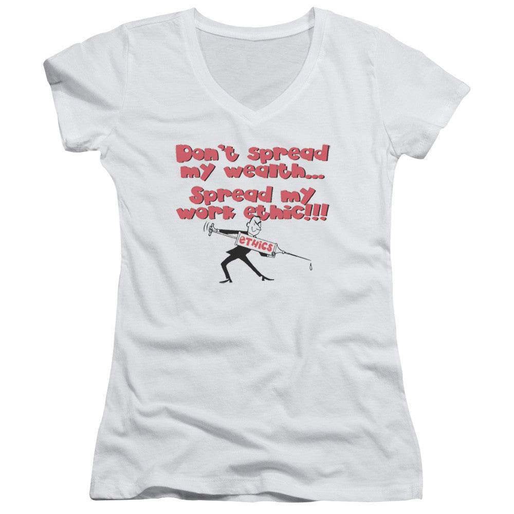 Juniors Sheer Cap Sleeve V-Neck