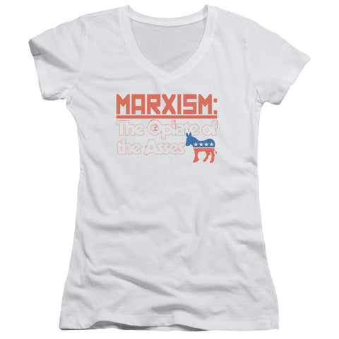 Juniors Sheer Cap Sleeve V-Neck