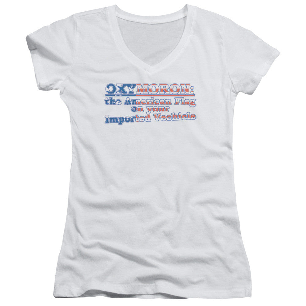 Juniors Sheer Cap Sleeve V-Neck