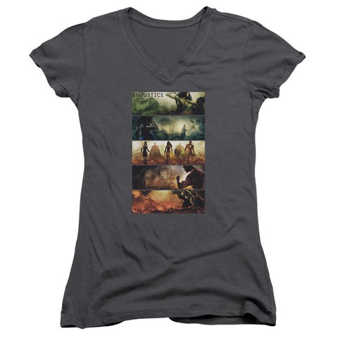 Juniors Sheer Cap Sleeve V-Neck