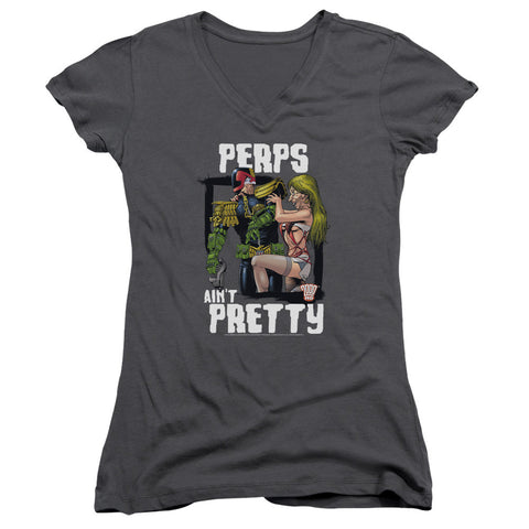 Juniors Sheer Cap Sleeve V-Neck