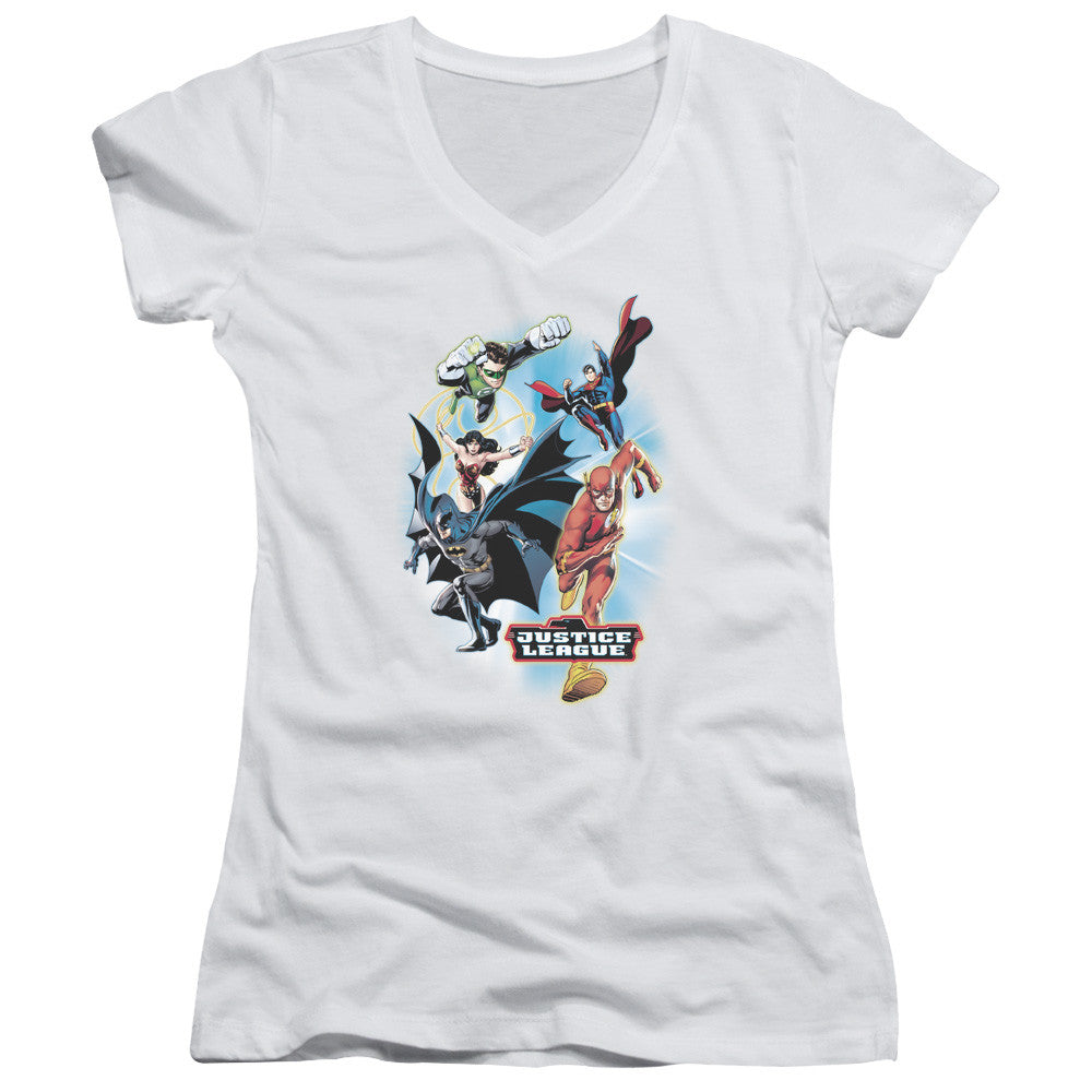 Juniors Sheer Cap Sleeve V-Neck