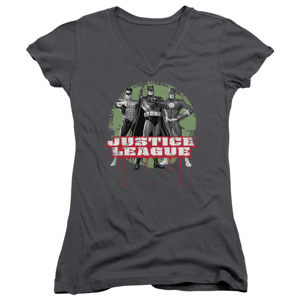 Juniors Sheer Cap Sleeve V-Neck