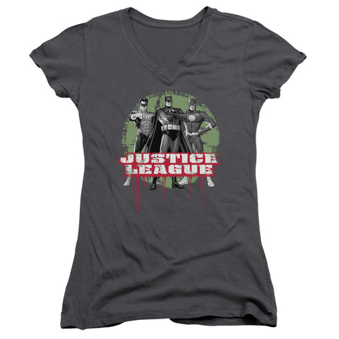 Juniors Sheer Cap Sleeve V-Neck