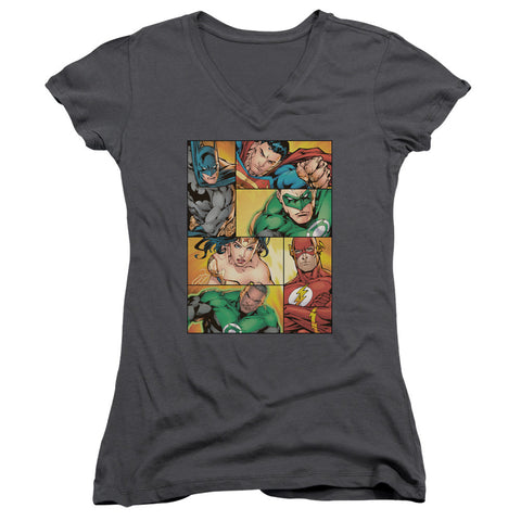 Juniors Sheer Cap Sleeve V-Neck