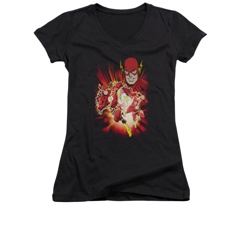 Juniors Sheer Cap Sleeve V-Neck