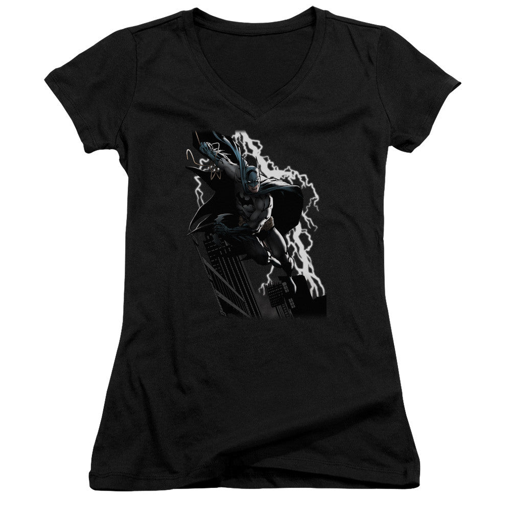 Juniors Sheer Cap Sleeve V-Neck