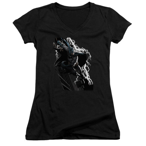 Juniors Sheer Cap Sleeve V-Neck