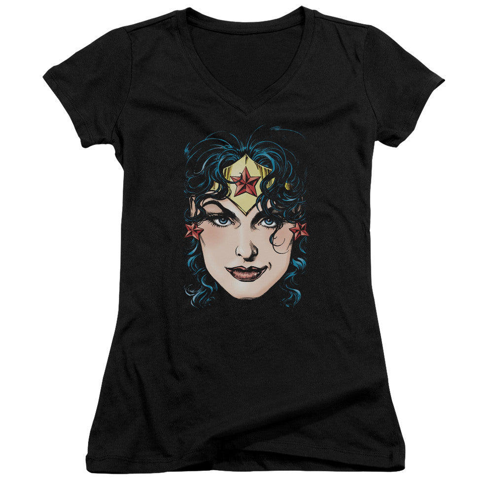 Juniors Sheer Cap Sleeve V-Neck