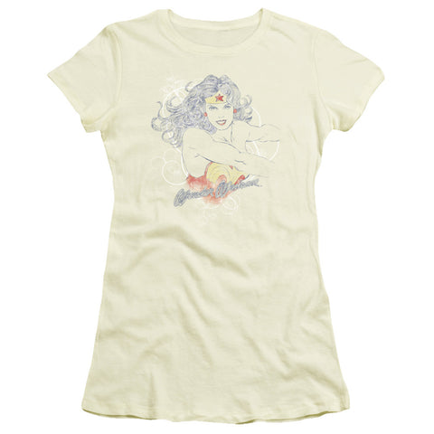 Juniors Sheer Cap Sleeve