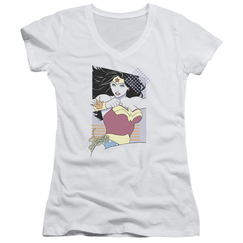 Juniors Sheer Cap Sleeve V-Neck