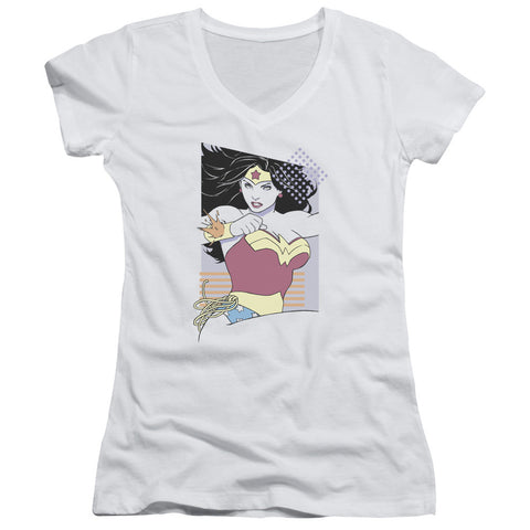 Juniors Sheer Cap Sleeve V-Neck