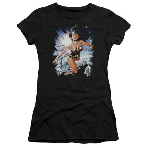 Juniors Sheer Cap Sleeve