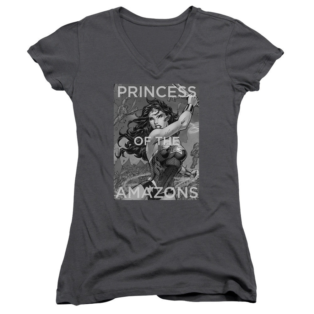 Juniors Sheer Cap Sleeve V-Neck