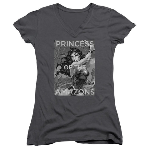 Juniors Sheer Cap Sleeve V-Neck