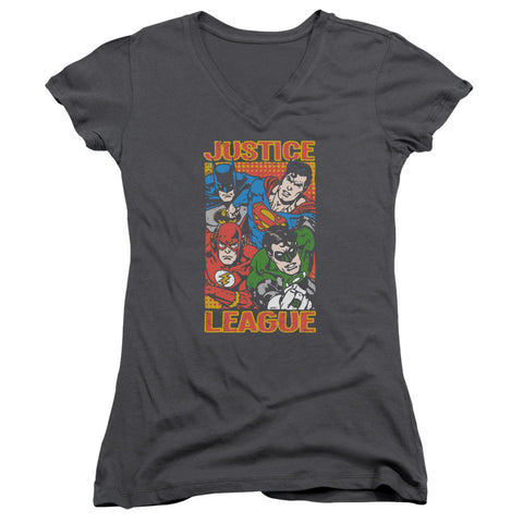 Juniors Sheer Cap Sleeve V-Neck