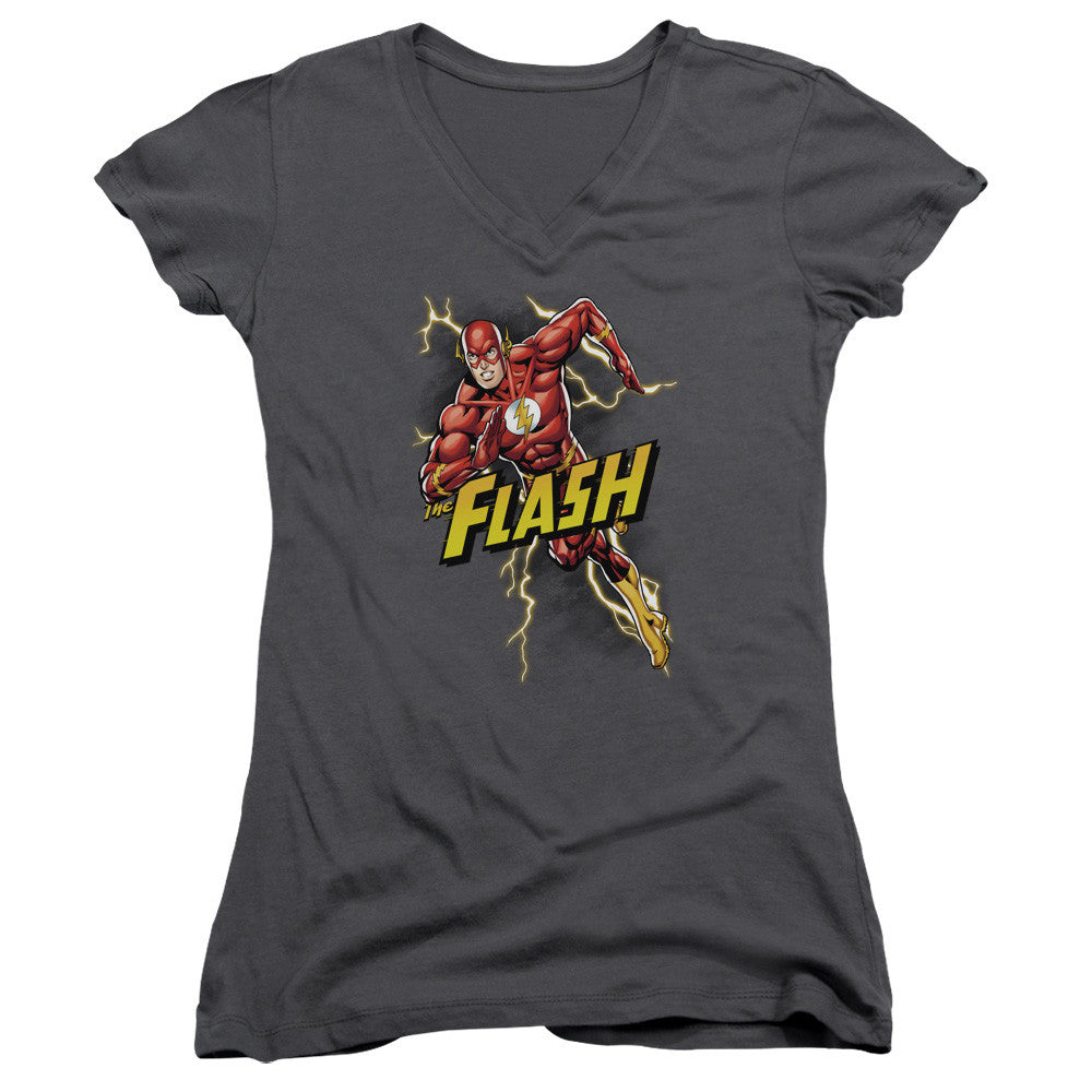 Juniors Sheer Cap Sleeve V-Neck