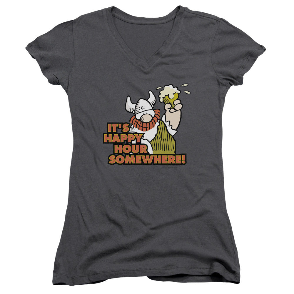 Juniors Sheer Cap Sleeve V-Neck