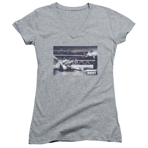 Juniors Sheer Cap Sleeve V-Neck