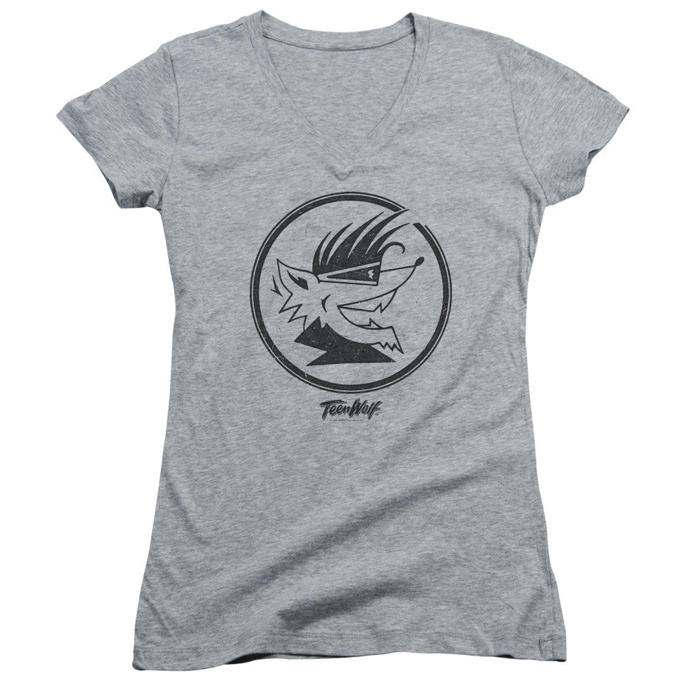 Juniors Sheer Cap Sleeve V-Neck