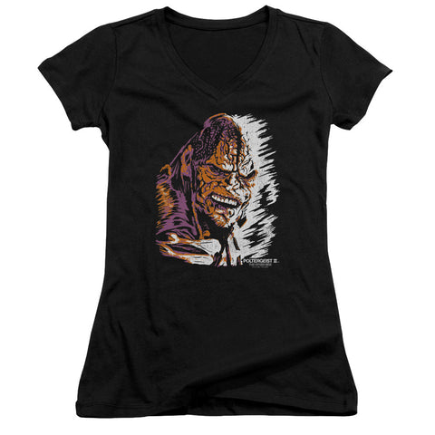 Juniors Sheer Cap Sleeve V-Neck