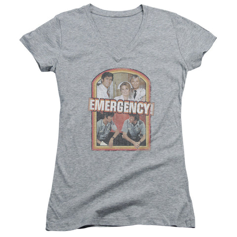 Juniors Sheer Cap Sleeve V-Neck