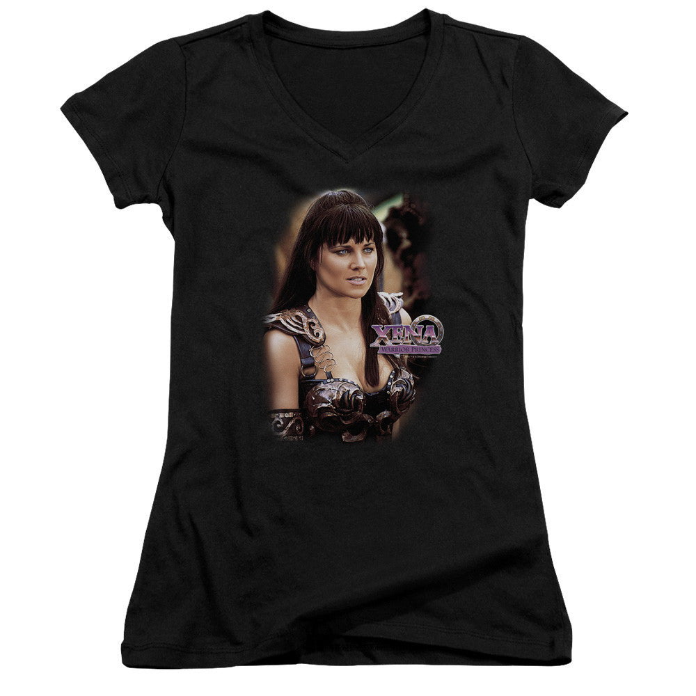 Juniors Sheer Cap Sleeve V-Neck