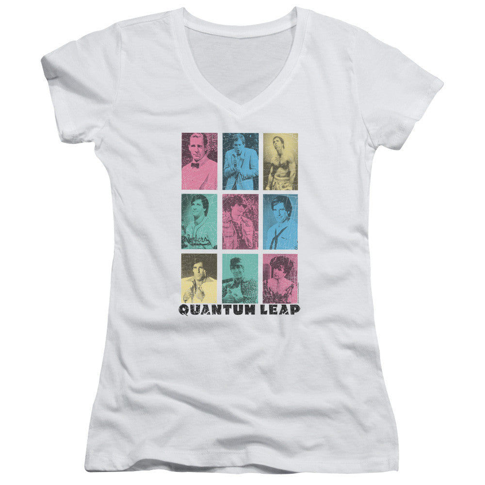 Juniors Sheer Cap Sleeve V-Neck