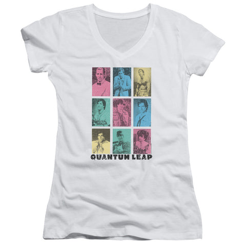 Juniors Sheer Cap Sleeve V-Neck