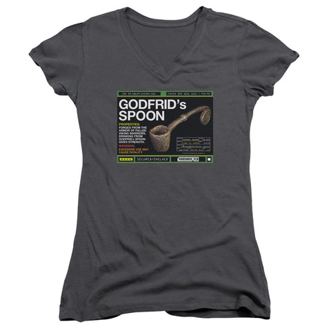 Juniors Sheer Cap Sleeve V-Neck