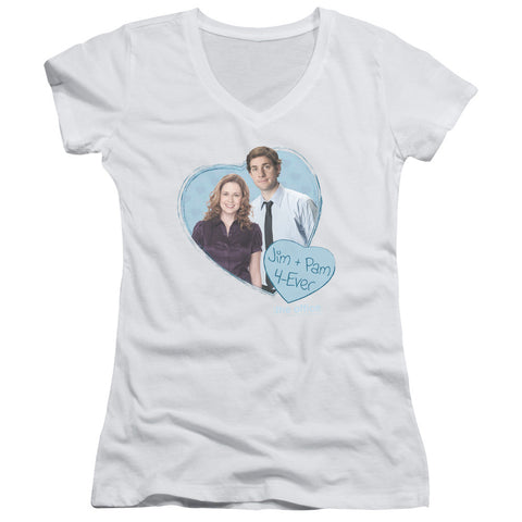 Juniors Sheer Cap Sleeve V-Neck