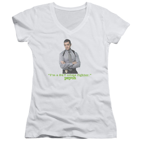 Juniors Sheer Cap Sleeve V-Neck