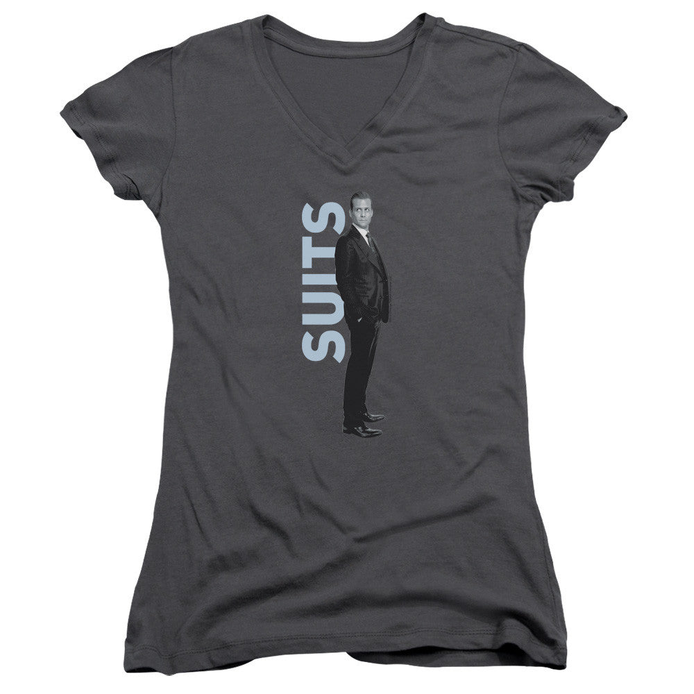 Juniors Sheer Cap Sleeve V-Neck