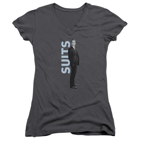 Juniors Sheer Cap Sleeve V-Neck