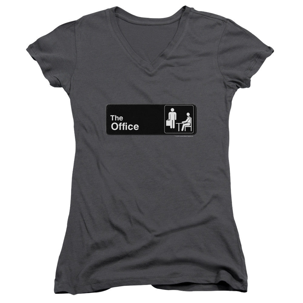 Juniors Sheer Cap Sleeve V-Neck