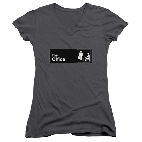 Juniors Sheer Cap Sleeve V-Neck