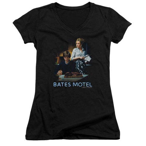 Juniors Sheer Cap Sleeve V-Neck