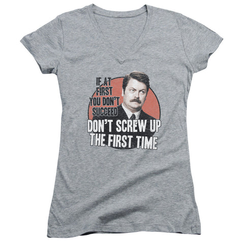 Juniors Sheer Cap Sleeve V-Neck